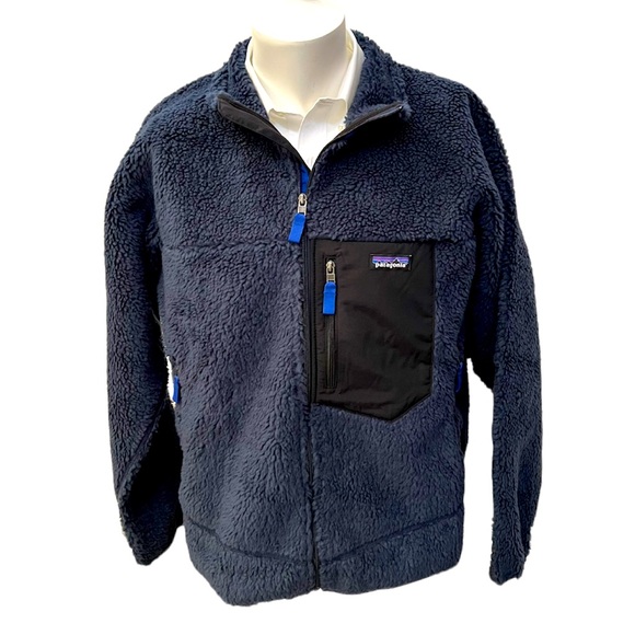 Patagonia Classic Retro X Pile Fleece Jacket Navy Mens L New With Tags - Picture 2 of 10